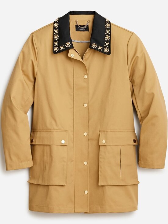J. Crew Jackets & Blazers - NWT J.Crew Collection Barn Jacket in Honey Brown with Embellished Collar XXL